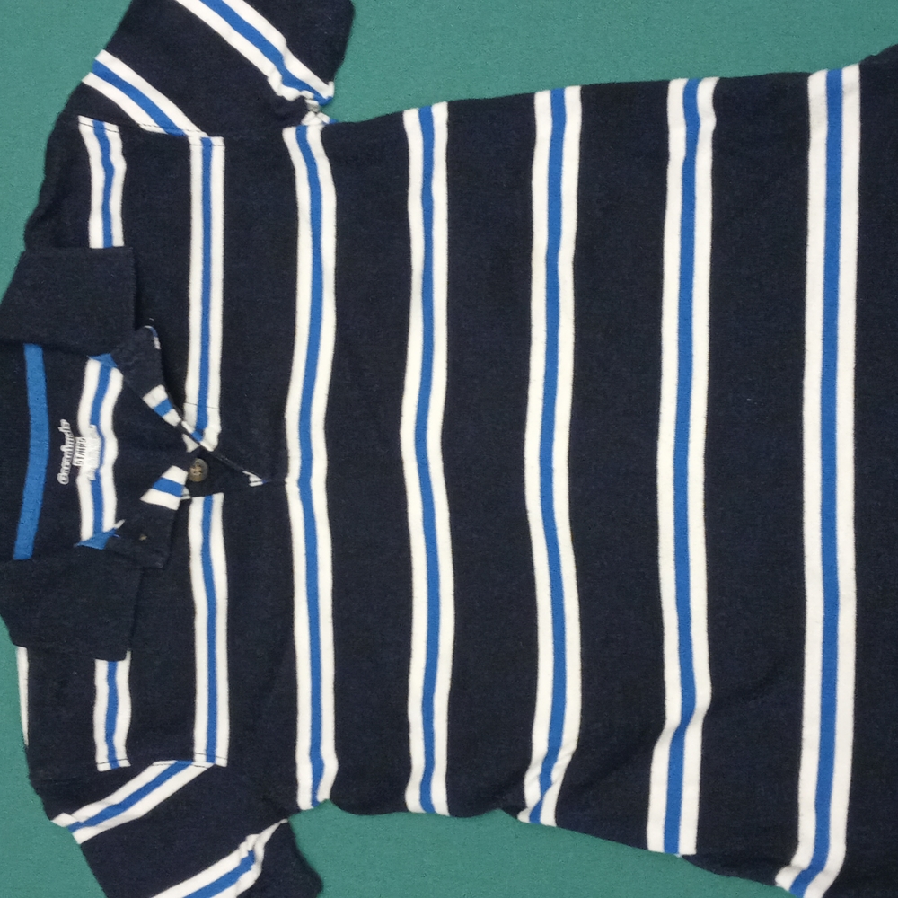 Garanimals 5t striped polo tee dark blue
